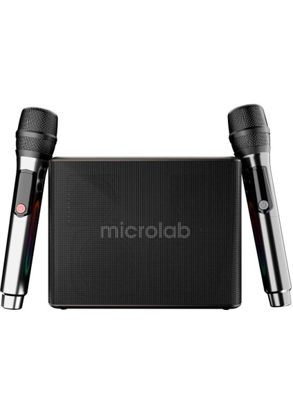 M60 Vega 100W Rgb 2 Adet Kablosuz Mikrofonlu Bluetooth Karaoke Hoparlör (15.000MAH Batarya)