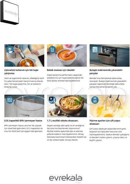 Güçlü 1200 W Mutfak Robotu, 1.7 Lt Kapasite, Gri Renk, Yeni Seri, Yetkili Satıcı fırsatları