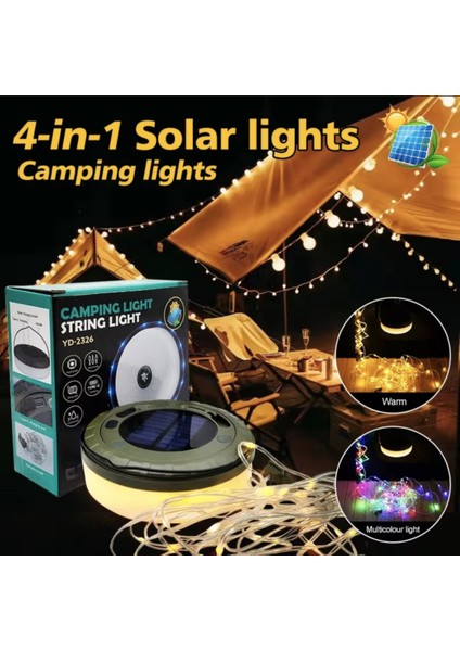 Güneş Enerjili Makara LED Kamp Lambası indirimleri