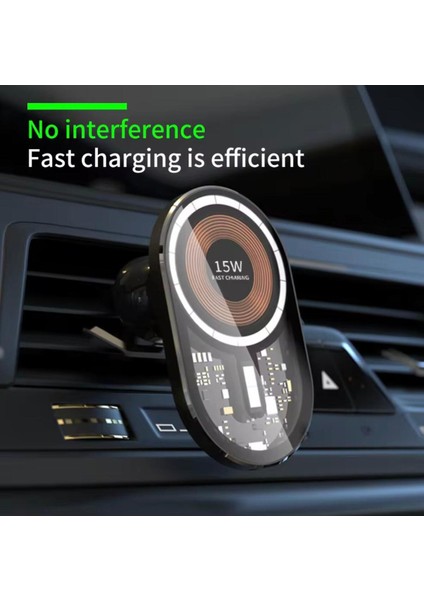 15W Hızlı Şarj Destekli Manyetik Araç Içi Kablosuz Şarj Cihazı ve Telefon Tutucu fiyatları