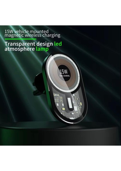 15W Hızlı Şarj Destekli Manyetik Araç Içi Kablosuz Şarj Cihazı ve Telefon Tutucu fırsatları