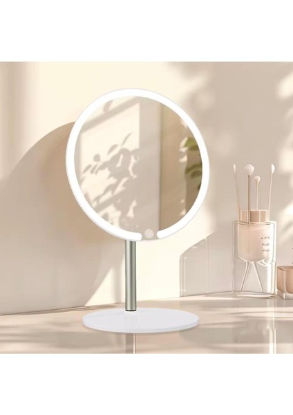 Dokunmatik LED Işıklı Yuvarlak 180° Ayarlanabilir 3 Farklı Renk LED Masa Aynası