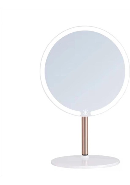 Dokunmatik LED Işıklı Yuvarlak 180° Ayarlanabilir 3 Farklı Renk LED Masa Aynası indirimleri