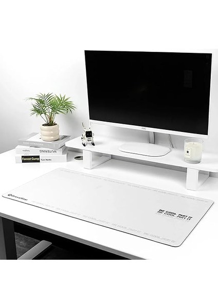 Gaming Mouse Pad 80X40, Kaymaz Tabanlı, Su Geçirmez ve Hassas Yüzeyli Oyuncu Mousepad (Beyaz) fiyatları