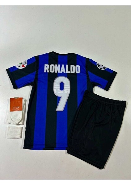 I.n.t.e.r. Fenomen Ronaldo Nazario 9/ Nostalji Çocuk Forması 4'lü Set