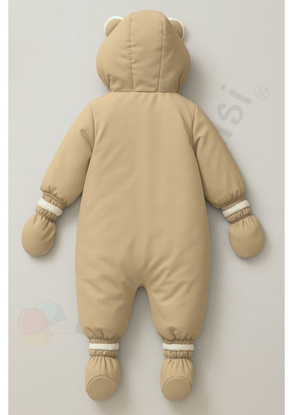 Yeni Içi Peluş Patikli Eldivenli Kapüşonlu Kar Kışlık Çocuk Erkek Bebek Astronot Tulum Kozmonot Mont modelleri