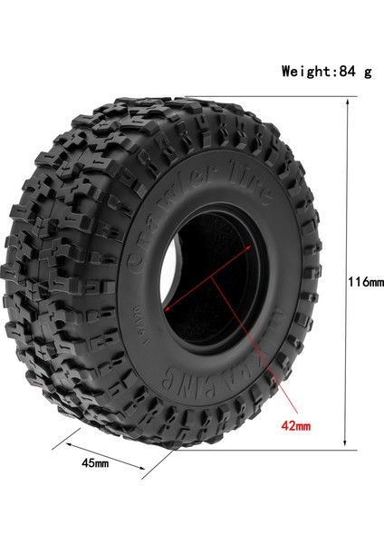 4 Adet 1.9 Inç 116*45*42MM Lastik Lastik Değiştirme Trax4 Eksenel SCX10 Wraith RC4WD Yıkong Rgt 1/10 Uzaktan Kumanda Araba Tekerlekleri (Yurt Dışından) indirimleri