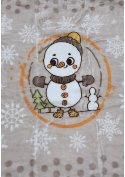 Kalın Peluş Desenli Bebek Battaniyesi