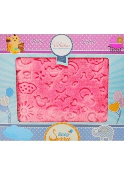 Desenli Kalın Kışlık Bebe Peluş Battaniye