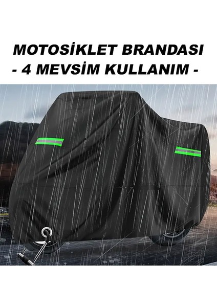 Rks RT250 Reflektörlü Siyah Branda,motosiklet Brandası,motor Branda Motor Örtüsü (Güvenlik Kilidi ve Bağlantı Tokalı) indirimleri