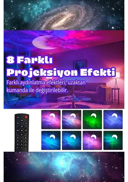 Astronot Bluetooth Hoparlör Bulutsusu Galax Yay Tavan Gökyüzü Projektör Zamanlayıcı Gece Lambası fiyatları
