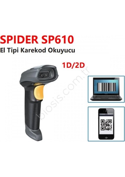 Spıder SP610 2d USB El Tipi Karekod Barkod Okuyucu