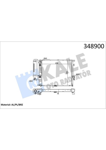 348900 Motor Su Radyatoru Otm/sanz Klımalı Bmw M20 M50 E34 17111723527