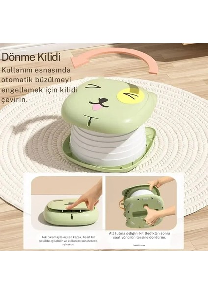 Katlanabilir Çocuk Lazımlığı Taşınabilir Güvenli, Konforlu ve Hijyenik Sızdırmaz Portatif Çocuk Tuvaleti Karikatür Tasarım, Seyahat ve Kamp Için Ideal Katlanabilir Desenli Katlanabilir