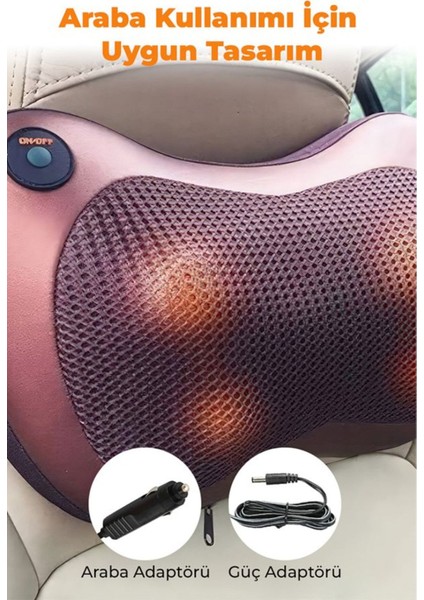 Boyun Yoğurmalı Çok Fonksiyonlu Masaj Yastığı-8 Toplu Sırt, Bel, Bacak Masaj Aleti indirimleri