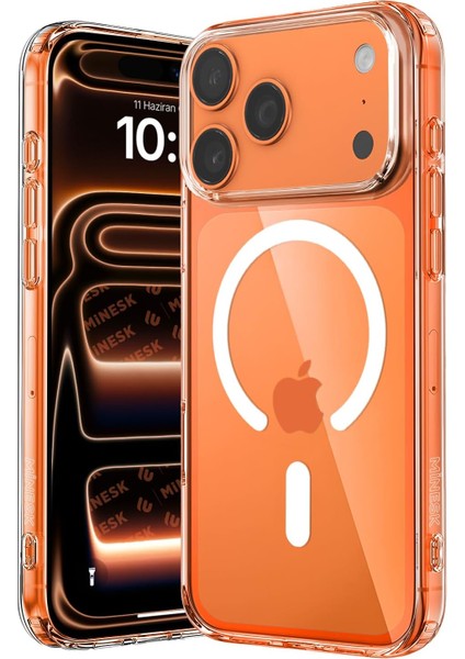 iPhone 17 Pro Magsafe Destekli Şeffaf Kılıf Mika Sararmaz Pc Sert Kılıf- Şeffaf modelleri
