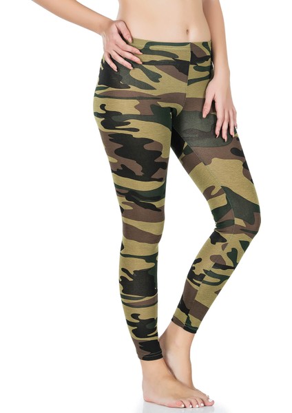 Kamuflaj Desenli Uzun Kadın Tayt 443 modelleri