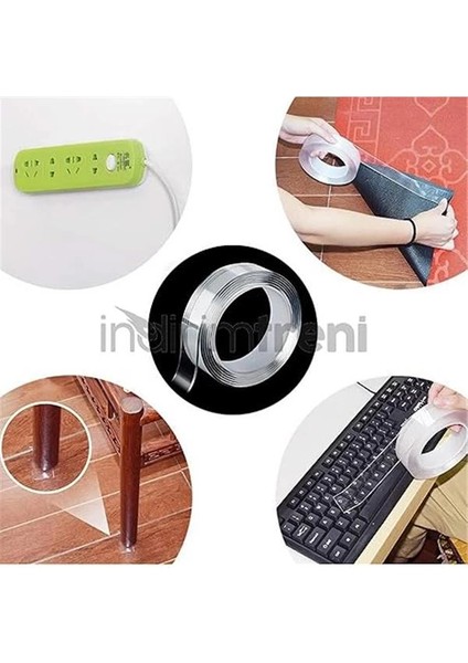 2 Metre Çift Taraflı Şeffaf Silikon Güçlü Yapıştırıcı Nano Bant (1)