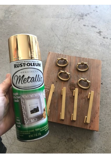Rust-Oleum 1910830 Metalik Gold Sprey Boya 325 ml Parlak Altın Yansıtıcı Metalik Boya El Işine Özel modelleri
