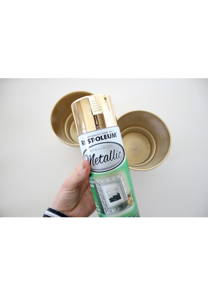 Rust-Oleum 1910830 Metalik Gold Sprey Boya 325 ml Parlak Altın Yansıtıcı Metalik Boya El Işine Özel fırsatları