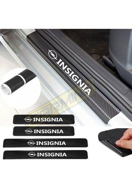 Opel Insignia Karbon Kapı Eşiği Oto Sticker 4 Adet