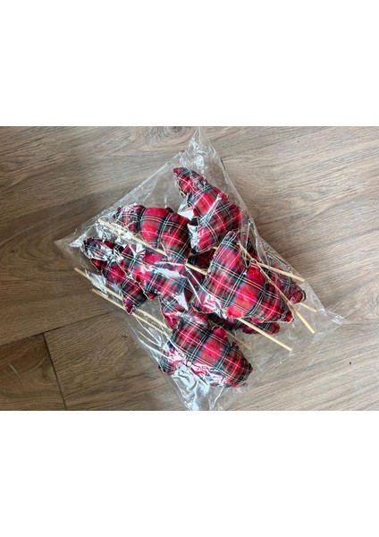 Dekoratif Yılbaşı Çam Ağacı Süsü 5’li Paket 18 cm modelleri