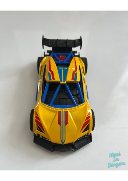 Metal Çek Bırak Yarış Arabası 14X6 cm Sarı