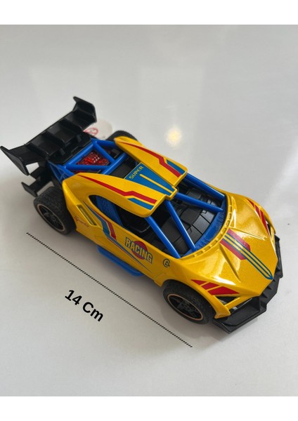 Metal Çek Bırak Yarış Arabası 14X6 cm Sarı fiyatları