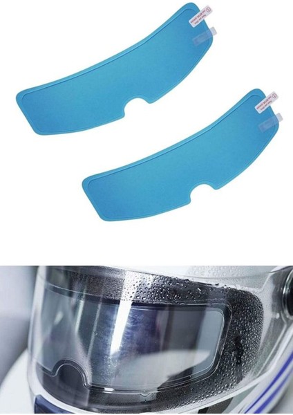 Buğu Önleyici Motosiklet Kaskı Vizörü Su Geçirmez Dayanıklı Çizik Koruma Lens Filmi