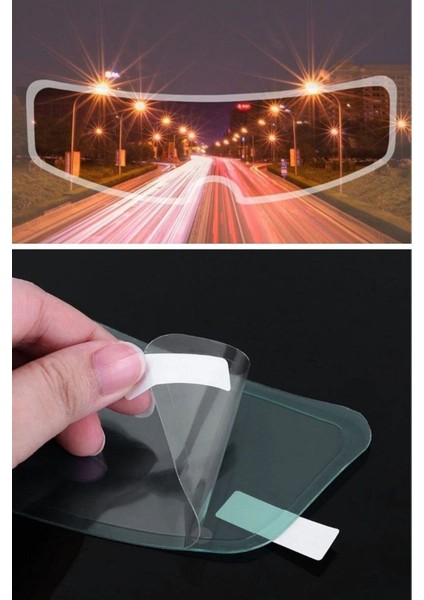 Buğu Önleyici Motosiklet Kaskı Vizörü Su Geçirmez Dayanıklı Çizik Koruma Lens Filmi indirimleri