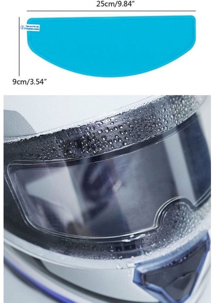 Buğu Önleyici Motosiklet Kaskı Vizörü Su Geçirmez Dayanıklı Çizik Koruma Lens Filmi