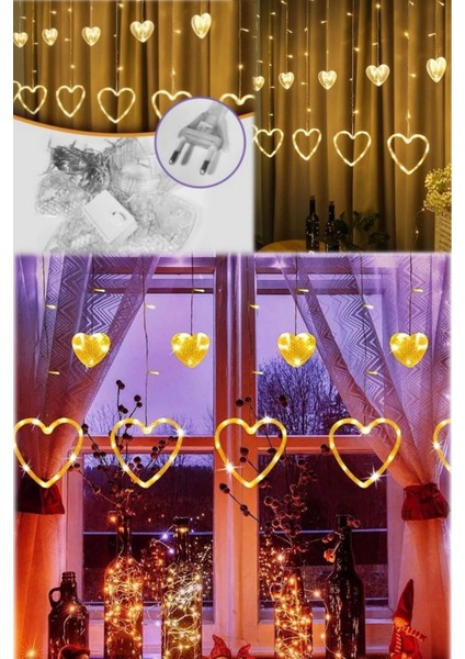 Asılabilir Sarkım Ledli Kalpli Modlu Dekoratif Ev Oda Bahçe Aydınlatma Sarkıtma Ledi fiyatları