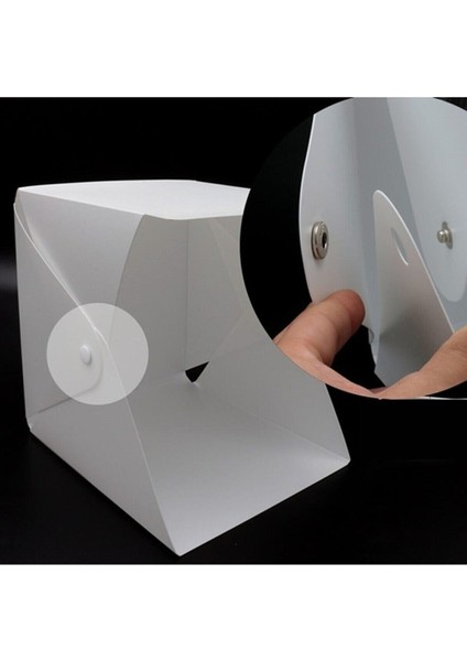 Profesyonel 40X40 cm LED Işıklı Ürün Fotoğraf Çekim Çadırı 2 Renk Perde fırsatları