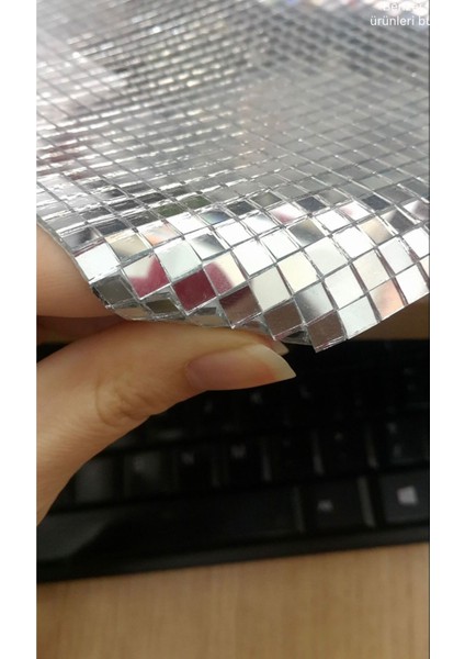 Kare Silver Cam Mozaik Fayans Çıkartmaları El Işi Kare Kendinden Yapışkanlı 30X30 cm