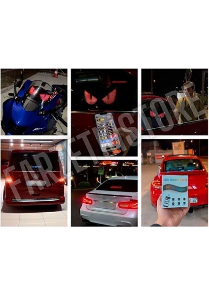 LED Panel Cama Yapışan Telefon Kontrollü LED Ekran Panel Büyük Boy 11*37 cm fırsatları