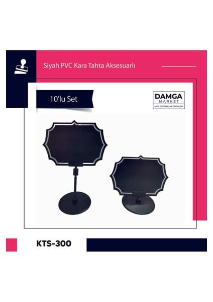 Yazılıp-Silinebilir Yıldız Etiketi ve Ayaklı Etiket Tutucu 10 Lu Paket