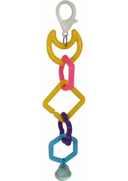 Renkli Zilli Kuş Oyuncak Plastik Halkalar