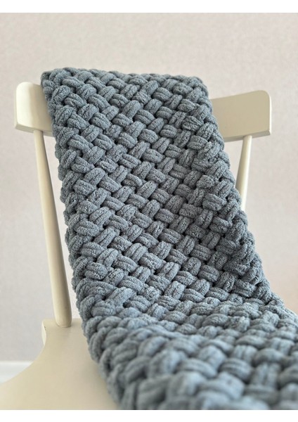 Handmade Koyu Gri Puffy Bebek Battaniyesi 90X90 cm fiyatları