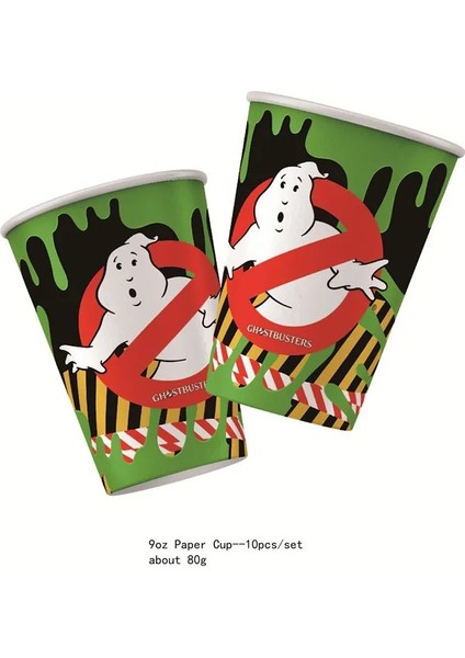 Balon-03 Ghostbuster Parti Süslemeleri Tek Kullanımlık Sofra Kağıt Bardak Tabak Peçete Petek Çocuklar Için Doğum Günü Partisi Bebek Duş Malzemeleri (Yurt Dışından) modelleri