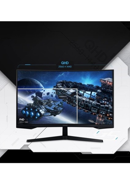 Odyssey G5 G55C LS27CG552EUXUF 27" 1 Ms 2k Curved 165 Hz Oyuncu Monitörü - Teşhir fiyatları