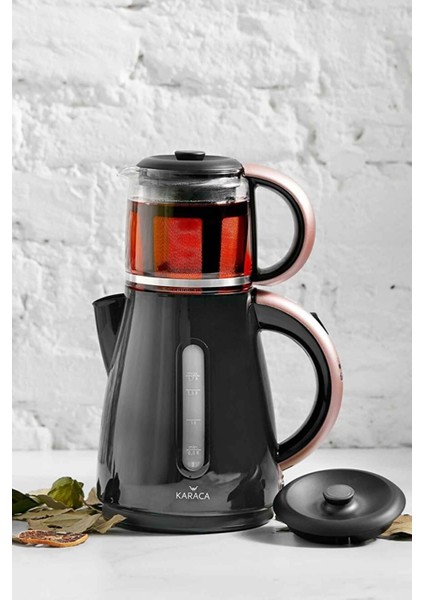 Şık Rosegold Çay ve Kahve Makinesi, Modern Tasarım ve Kolay Kullanım