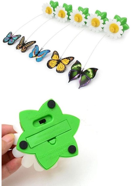 Hareketli Dönen Kelebek - Kedi Oyuncağı ( Pille Çalışır) fiyatları