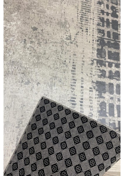 Dört Mevsim Kaymaz Yıkanabilir Koridor Halısı Gri indirimleri