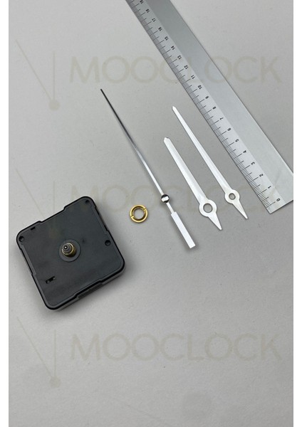 Sessiz Duvar Saati Mekanizması, 14 mm Şaft, Akrep-Yelkovan-Saniye, Askısız, Metalik fiyatları