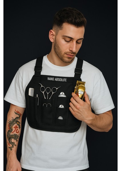 Profesyonel Kuaför Aksesuar Yeleği, Şık ve Fonksiyonel Kuaför Malzeme Yeleği