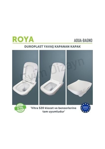 Aqua Bagno Roya Yavaş Kapanan Klozet Kapağı modelleri