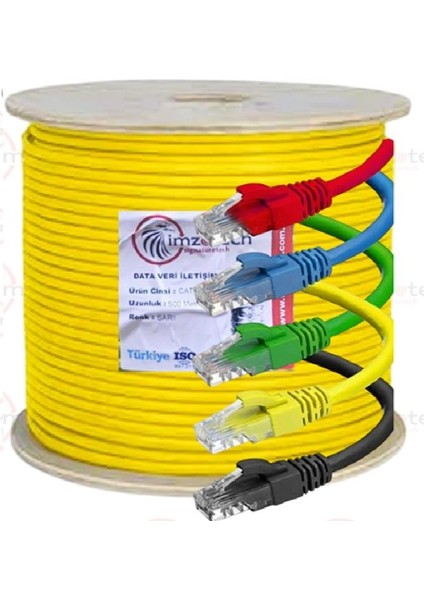 Imzatech Cat-6 (U/utp) 23 Awg Network Kablosu 500'LÜK Sarı