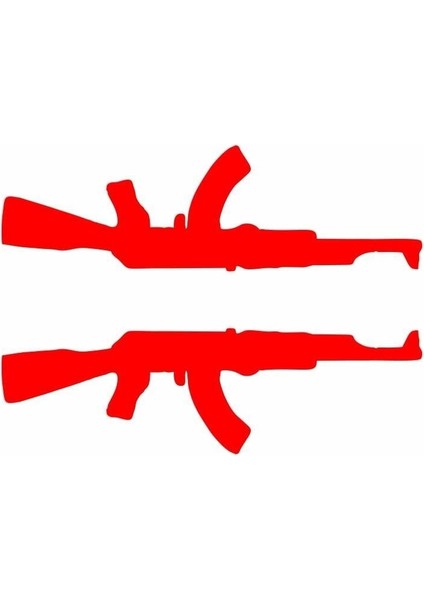 Ak - 47 Tekli Sticker Kırmızı