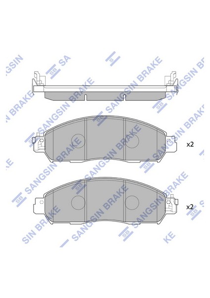 Sangsın SP4080 Ön Fren Balata Nıssan Navara 2.3l YS23 D23 16-> D10604KJ1A-D10604KH0C