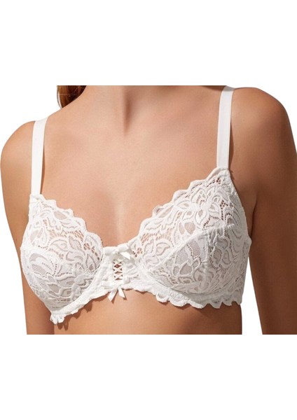 Nurteks 1050 Kadın Balenli Dantelli Toparlayıcı Sütyen